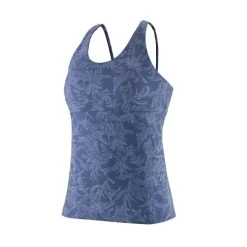 PATAGONIA W'S MIBRA TANK MONKEY FLOWER: CURRENT BLUE 22