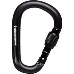 BLACK DIAMOND PEARLOCK SCREWGATE CARABINER BLACK 23