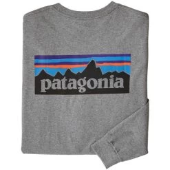 PATAGONIA M'S L/S P6 LOGO RESPONSIBILI-TEE GRAVEL HEATHER 23