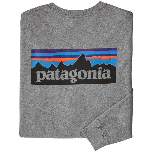 PATAGONIA M'S L/S P6 LOGO RESPONSIBILI-TEE GRAVEL HEATHER 23