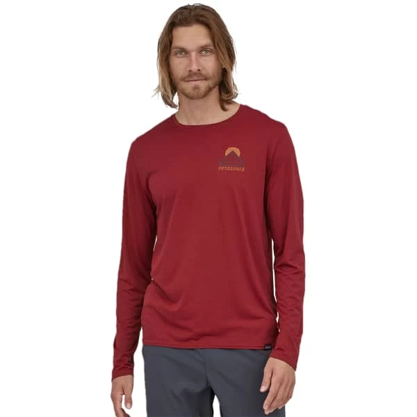 PATAGONIA M'S L/S CAP COOL DAILY GRAPHIC SHIRT SLOW GOING: WAX RED X-DYE 23 – Image 2
