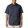 COLUMBIA SILVER RIDGE LITE PLAID SS COLLEGIATE NAVY 22
