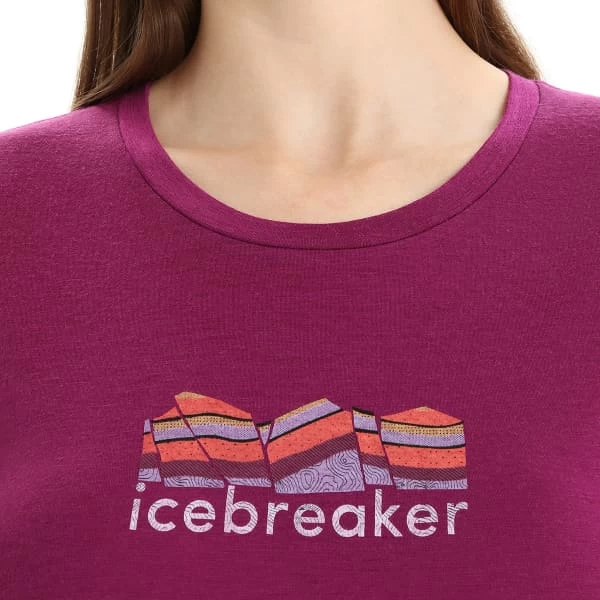 ICEBREAKER MERINO W TECH LITE II SS TEE MOUNTAIN GEOLOGY GO BERRY 23 – Image 5