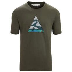 ICEBREAKER MERINO M TECH LITE II SS TEE CAMPING GROUNDS LODEN 23