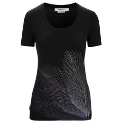ICEBREAKER MERINO W TECH LITE II SS SCOOP TEE PLUME BLACK 23