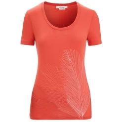 ICEBREAKER MERINO W TECH LITE II SS SCOOP TEE PLUME VIBRANT EARTH 23