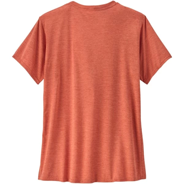 PATAGONIA W'S CAP COOL DAILY GRAPHIC SHIRT RIDGE RISE STRIPE: QUARTZ CORAL X-DYE 23 – Image 2