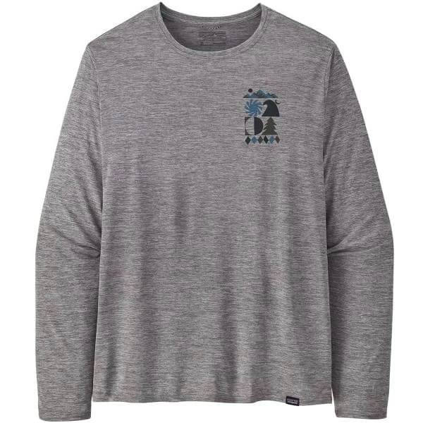 PATAGONIA M'S L/S CAP COOL DAILY GRAPHIC SHIRT SPIRITED SEASONS FEATHER GREY 23