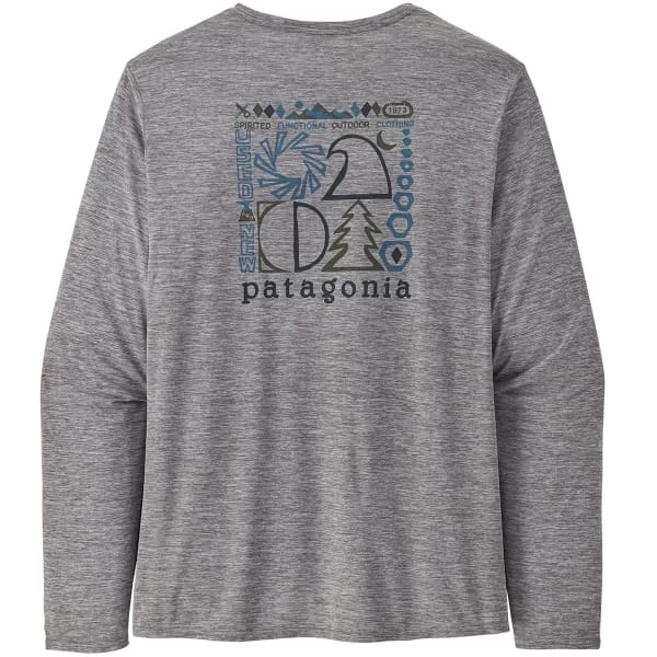 PATAGONIA M'S L/S CAP COOL DAILY GRAPHIC SHIRT SPIRITED SEASONS FEATHER GREY 23 – Image 2