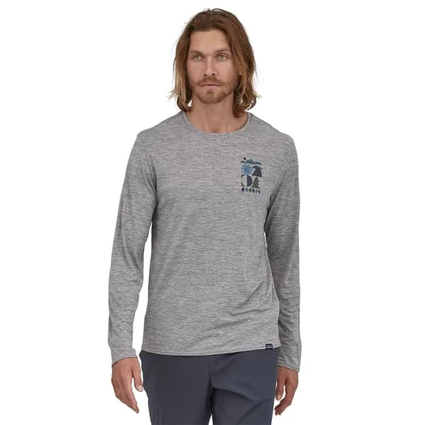 PATAGONIA M'S L/S CAP COOL DAILY GRAPHIC SHIRT SPIRITED SEASONS FEATHER GREY 23 – Image 4
