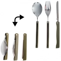 Couvert Pliant CAO 3 Pièces Inox Avec Housse