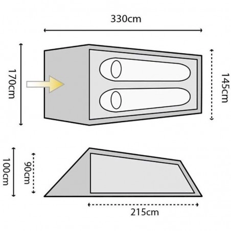 Tente Highlander Blackthorn 2 HMTC Camouflage – Image 2