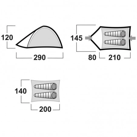 Tente Husky Bizam 2 Army – Image 3
