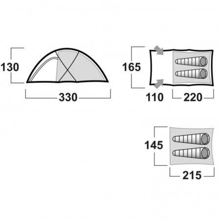 Tente Husky Felen 2-3 Rouge – Image 5